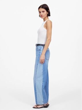 Madewell Pieced Barrel-Leg Jeans, Redlands Wash